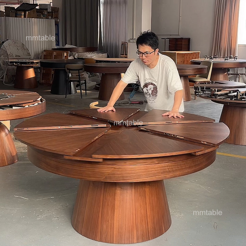 circular extending dining table 130cm 150cm 180cm 200cm / extendable dining tables for small spaces