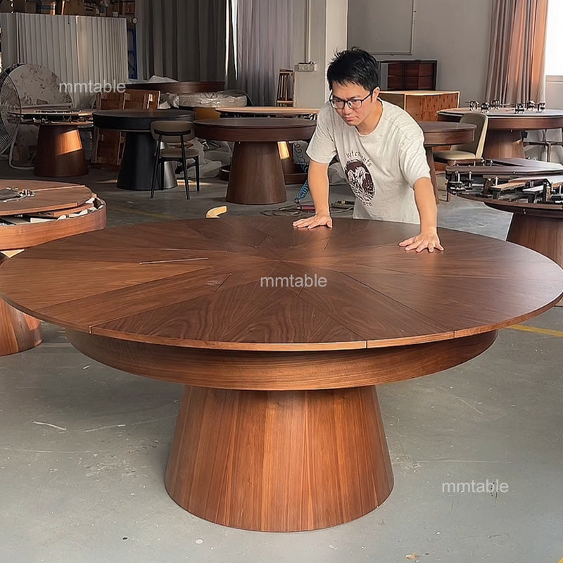 circular extending dining table 130cm 150cm 180cm 200cm / extendable dining tables for small spaces
