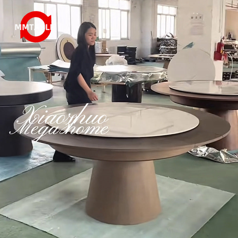 Extendable round dining table / extendable dining table seats 12